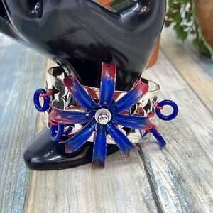 ⭐️Adorned Crown Jewelry july 4th Independence Day fireworks show cuff bracelet